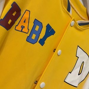 BRIGHT YELLOW VARSITY STYLE JACKET